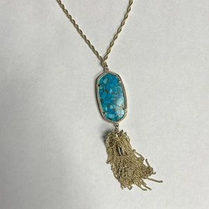 Turquoise tassel Kendra Scott necklace